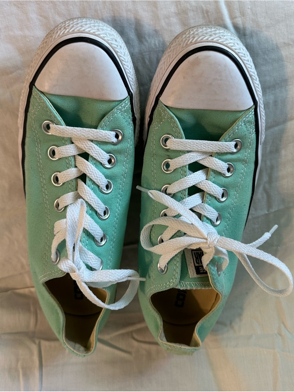 Converse Low Top Sneakers Mint Green with White